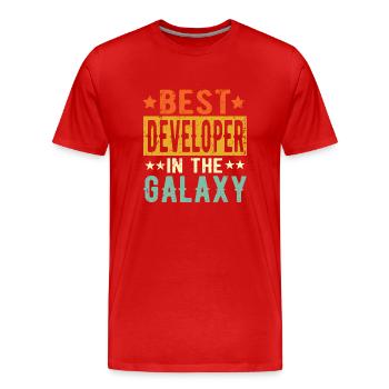 Best Entwickler ever Entwickler Geschenk - Männer Premium Bio T-Shirt - Rot - Vorne - Damien (186cm)