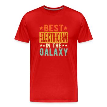 Best Elektriker ever Elektriker Geschenk - Männer Premium Bio T-Shirt - Rot - Vorne - Damien (186cm)