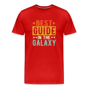 Meilleur guide jamais Guide Cadeau - T-shirt bio Premium Homme - rouge - Devant - Damien (186cm)