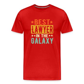 Best Anwalt ever Anwalt Geschenk - Männer Premium Bio T-Shirt - Rot - Vorne - Damien (186cm)