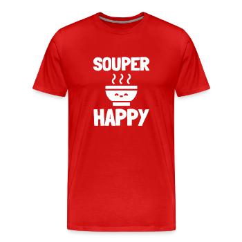 Soupe en conserve Liquide Nourriture Cook Restaurant Gourmand - T-shirt bio Premium Homme - rouge - Devant - Damien (186cm)