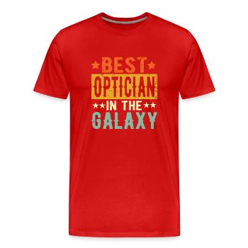 Meilleur opticien de tous les temps Cadeau d’opticien - T-shirt bio Premium Homme - rouge - Devant - Damien (186cm)