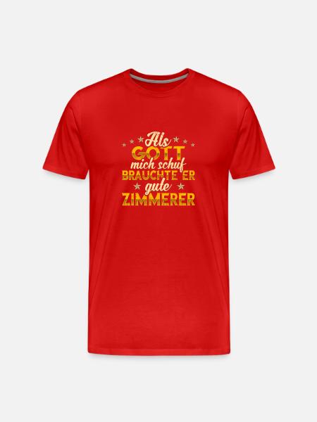 Zimmerer - Männer Premium Bio T-Shirt - Rot
