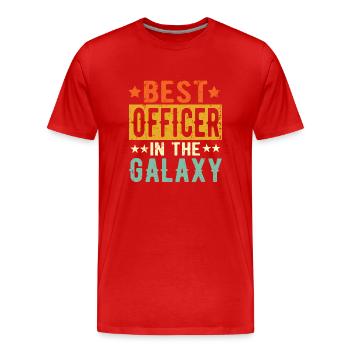 Best Officer ever Officer Gift - Men's Premium Organic T-Shirt - red - Front - Damien (186cm)