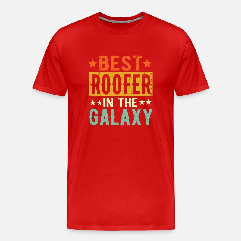 Best Dachdecker ever Dachdecker Geschenk - Männer Premium Bio T-Shirt - Rot
