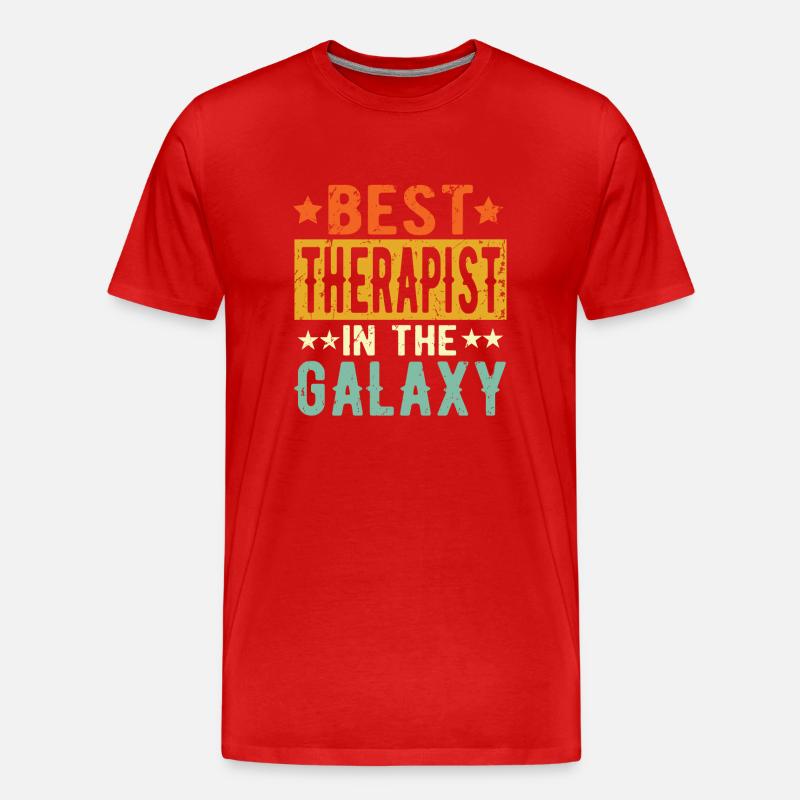 Best Therapeut ever Therapeut Geschenk - Männer Premium Bio T-Shirt - Rot