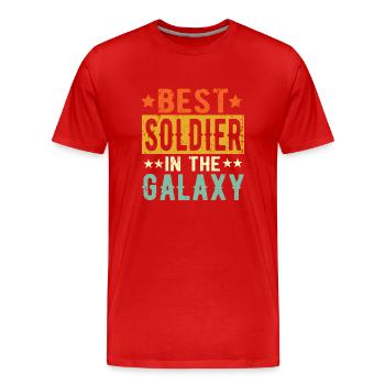 Best Soldat ever Soldat Geschenk - Männer Premium Bio T-Shirt - Rot - Vorne - Damien (186cm)