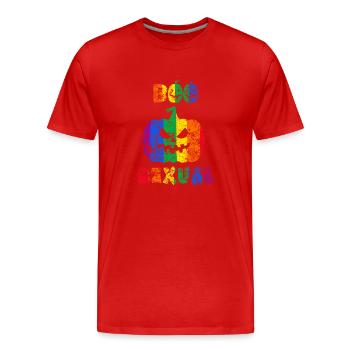 Boo Sexual Halloween Pride - Men's Premium Organic T-Shirt - red - Front - Damien (186cm)