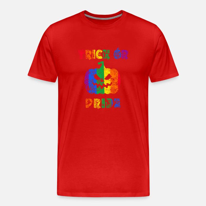 Trick oder Stolz Halloween Stolz - Männer Premium Bio T-Shirt - Rot