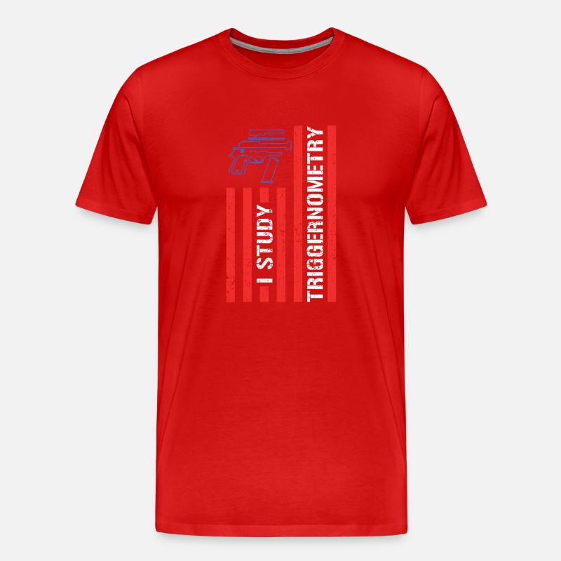 I Study Triggernometry - Männer Premium Bio T-Shirt - Rot