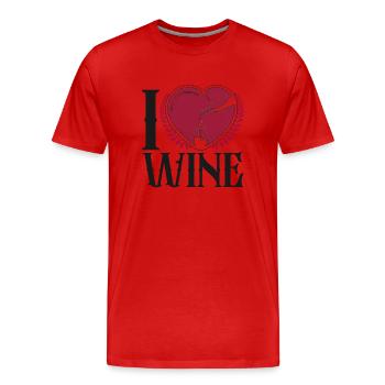 Sommelier Wine Drinking Tasting - Männer Premium Bio T-Shirt - Rot - Vorne - Damien (186cm)