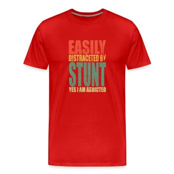 Cascade disant drôle - T-shirt bio Premium Homme - rouge - Devant - Damien (186cm)