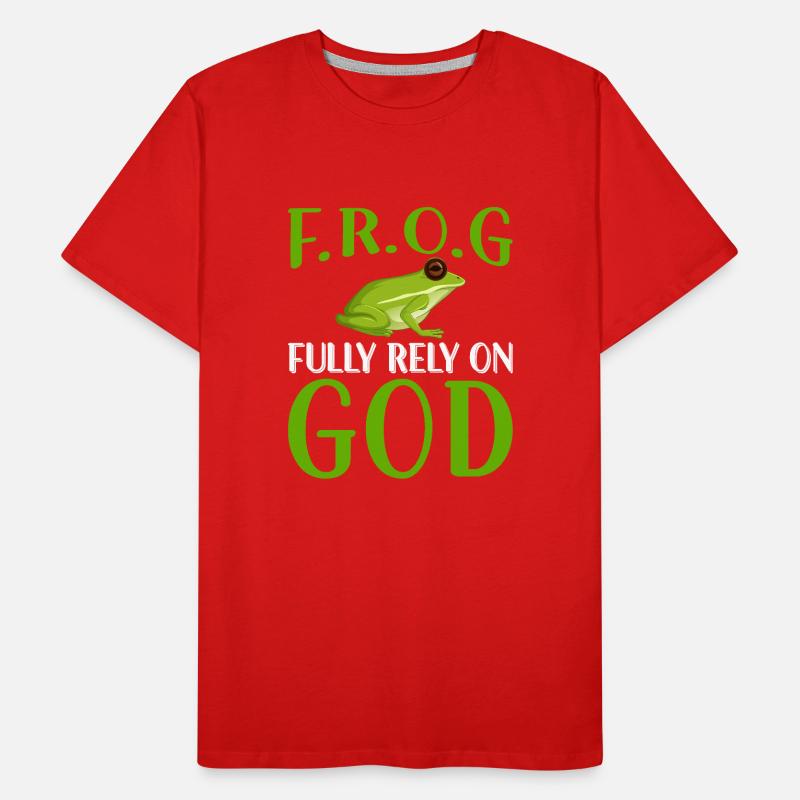 Rely fully on God - Frog Men's Premium Organic T-Shirt