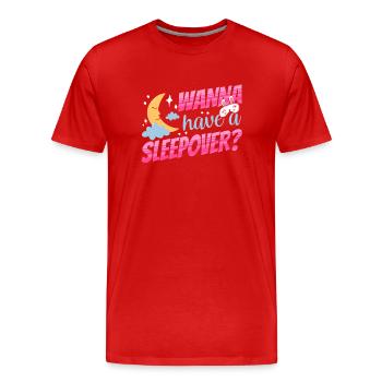 Envie d’une nuitée ? Nuit Party Sweet - T-shirt bio Premium Homme - rouge - Devant - Damien (186cm)