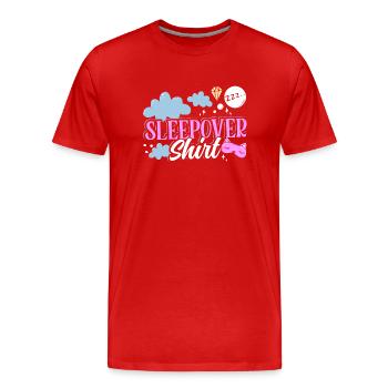 Chemise de nuit NuitÉe Fête - T-shirt bio Premium Homme - rouge - Devant - Damien (186cm)