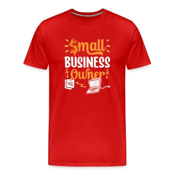 Kleinunternehmer CEO Gründer Besitzer - Männer Premium Bio T-Shirt - Rot - Vorne - Damien (186cm)