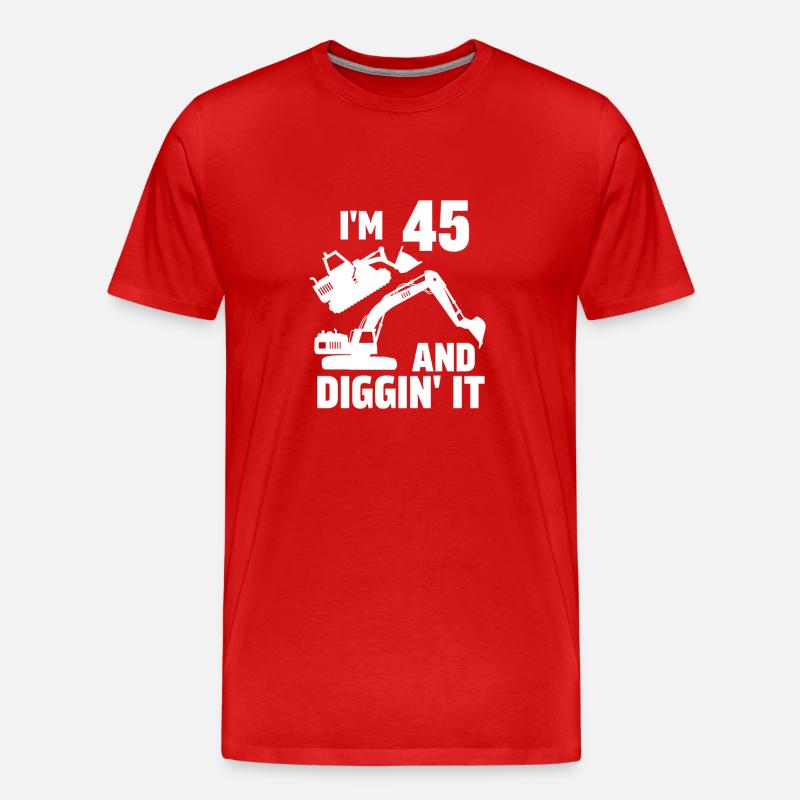 45 und Diggin' It - Männer Premium Bio T-Shirt - Rot
