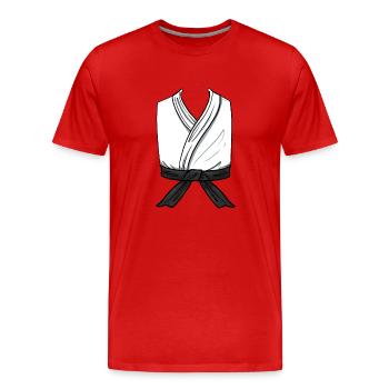 Martial Art Martial Artist Keikogi Judoka Judo - Men's Premium Organic T-Shirt - red - Front - Damien (186cm)