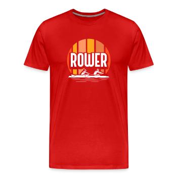 Ruderer Rudern Ruderboot Ruder Rudersport - Männer Premium Bio T-Shirt - Rot - Vorne - Damien (186cm)