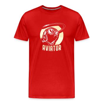 Pilote De petit avion Avion léger Pilote Jet - T-shirt bio Premium Homme - rouge - Devant - Damien (186cm)