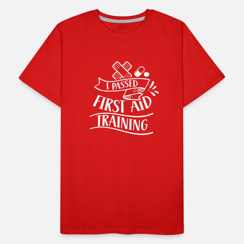 I passed a first aid course teacher Men's Premium Organic T-Shirt