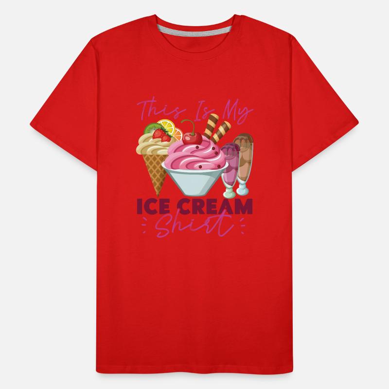 Cornet de crème glacée C’est ma glace T-shirt bio Premium Homme