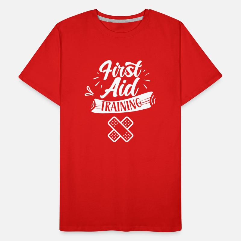 First Aid Training Trainer Course Teacher Men's Premium Organic T-Shirt
