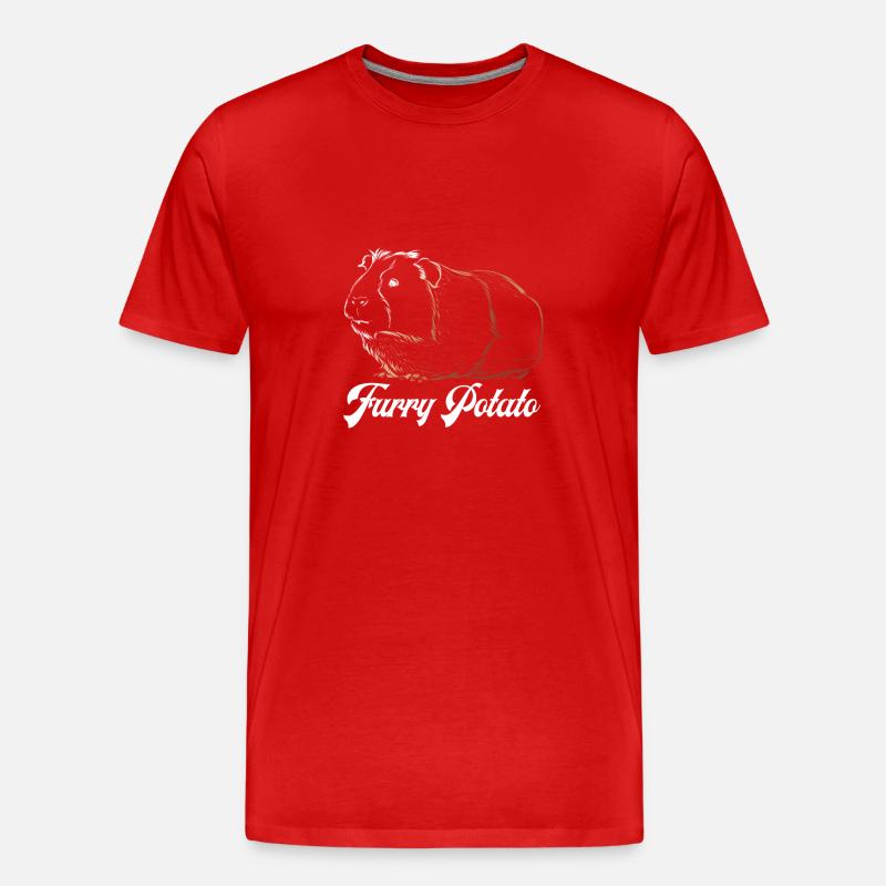 Furry Potato - Männer Premium Bio T-Shirt - Rot