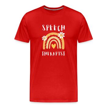 Speech Language Pathologist Speech Therapy SLP - Männer Premium Bio T-Shirt - Rot - Vorne - Damien (186cm)