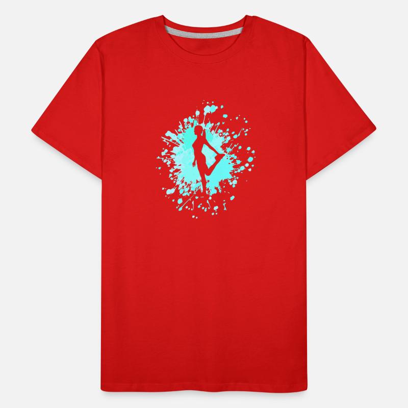 Dancer Stretching Color Splash Männer Premium Bio T-Shirt