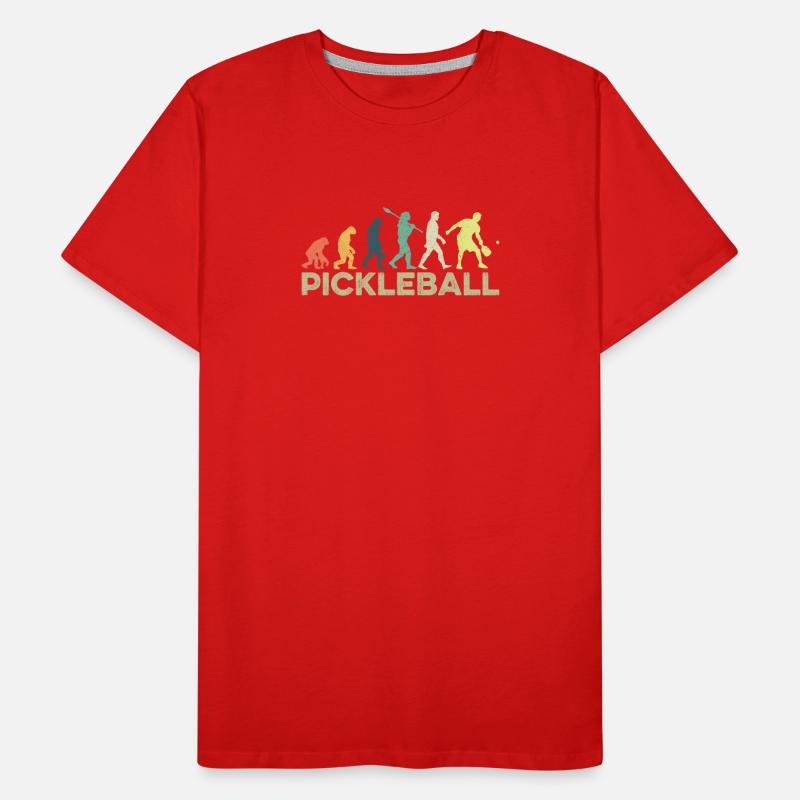 Fun Pickleball Paddle Pickleball Player Evolution T-shirt bio Premium Homme