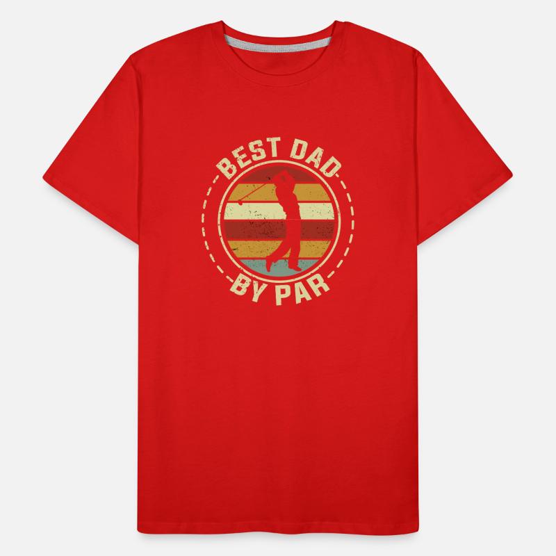 Bester Vater Nach Par Golf Golfer Papa Papi Männer Premium Bio T-Shirt
