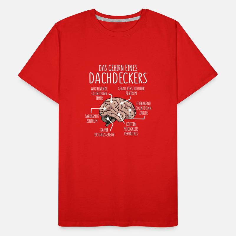 Dachdecker Anatomie Männer Premium Bio T-Shirt