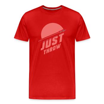 Il suffit de lancer le javelot lancer du javelot lancer du javelot lancer du javelot - T-shirt bio Premium Homme - rouge - Devant - Damien (186cm)