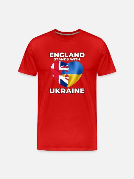 England supports Ukraine - Men's Premium Organic T-Shirt - red
