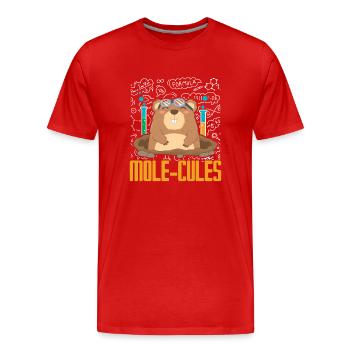 Mole Mole Lover Mole Whisperer Wis - Men's Premium Organic T-Shirt - red - Front - Damien (186cm)