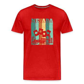 Nevada USA Bundesland Amerika Nevadan Carson City - Männer Premium Bio T-Shirt - Rot - Vorne - Damien (186cm)