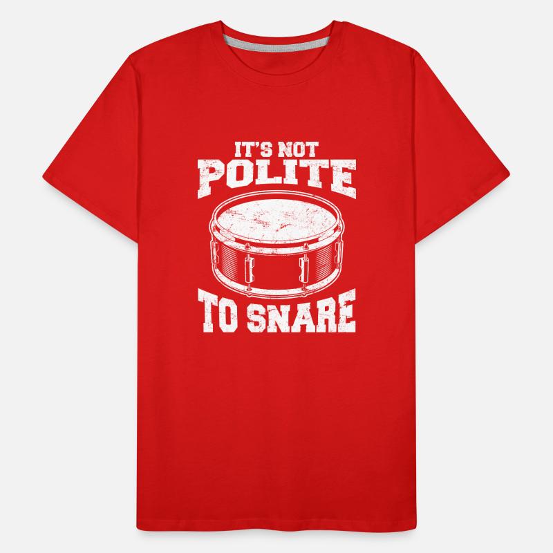 Ce n’est pas poli de piéger drôle de percussions de batteur T-shirt bio Premium Homme