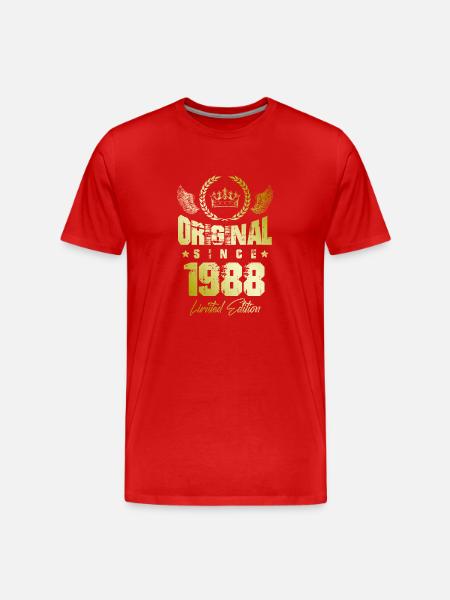1988 limited edition - Männer Premium Bio T-Shirt - Rot