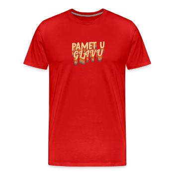 Balkan Jugo - Jugoslawien - Spruch - Pame u glavu - Männer Premium Bio T-Shirt - Rot - Vorne - Damien (186cm)