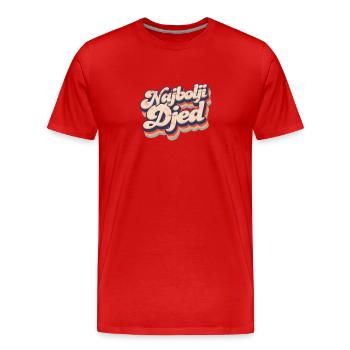 Balkan Jugo - Jugoslawien - Spruch - Najbolji Djed - Männer Premium Bio T-Shirt - Rot - Vorne - Damien (186cm)