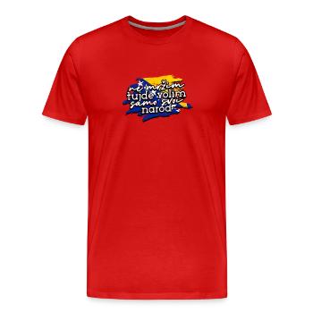 La Bosnie des Balkans dit drapeau fier - Balkans - T-shirt bio Premium Homme - rouge - Devant - Damien (186cm)