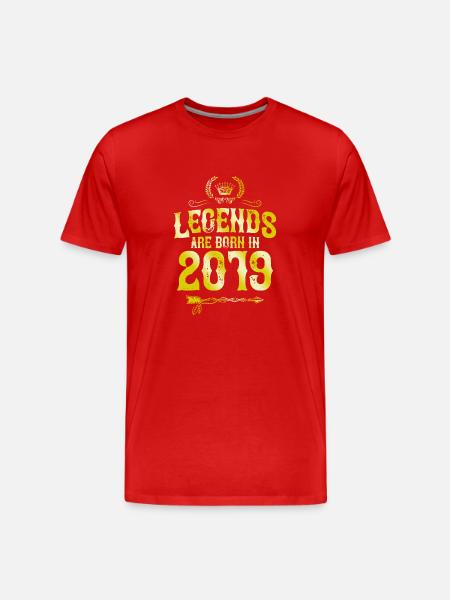 2019 legends born in - Men's Premium Organic T-Shirt - red
