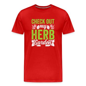 Découvrez mes herbes de jardin d’herbes aromatiques - T-shirt bio Premium Homme - rouge - Devant - Damien (186cm)