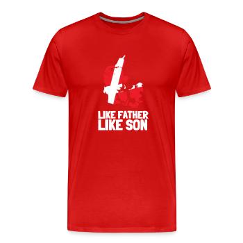Comme Père Comme Fils Origine Origine Origine Des Pères Fête des Pères - T-shirt bio Premium Homme - rouge - Devant - Damien (186cm)