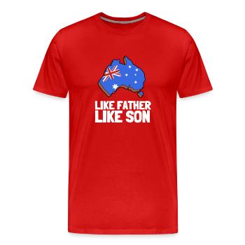 Comme Père Comme Fils Origine Origine Origine Des Pères Fête des Pères - T-shirt bio Premium Homme - rouge - Devant - Damien (186cm)