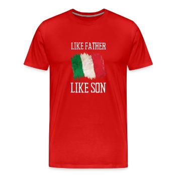 Comme Père Comme Fils Origine Origine Origine Des Pères Fête des Pères - T-shirt bio Premium Homme - rouge - Devant - Damien (186cm)