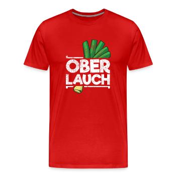 Lauch Kostüm Bodybuilding Satire Gym Jga - Männer Premium Bio T-Shirt - Rot - Vorne - Damien (186cm)