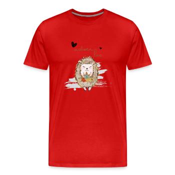 Feuille Automne Arbre Orange Automne Feuilles Saison - T-shirt bio Premium Homme - rouge - Devant - Damien (186cm)
