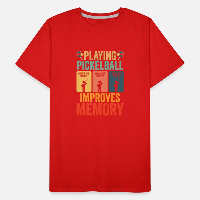 Playing Pickleball Improves Memory Dink Player Fun Men's Premium Organic T-Shirt